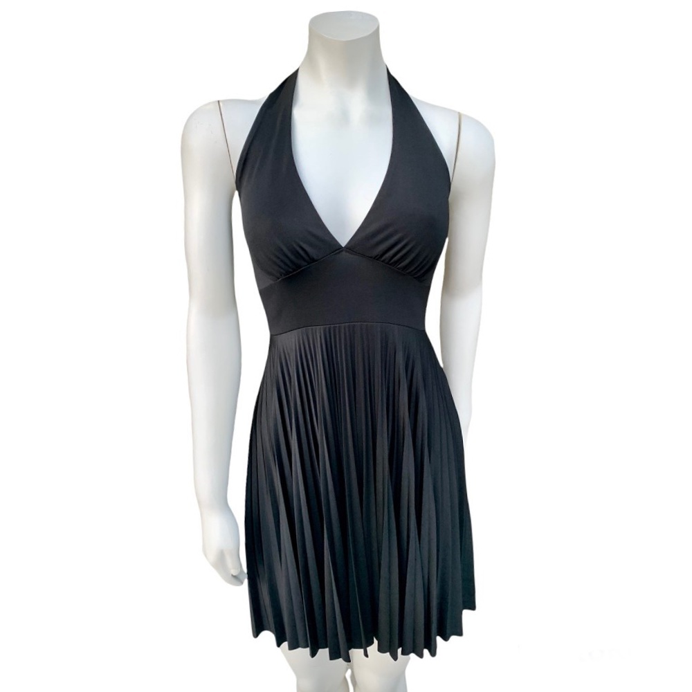 Sexy black halter dress